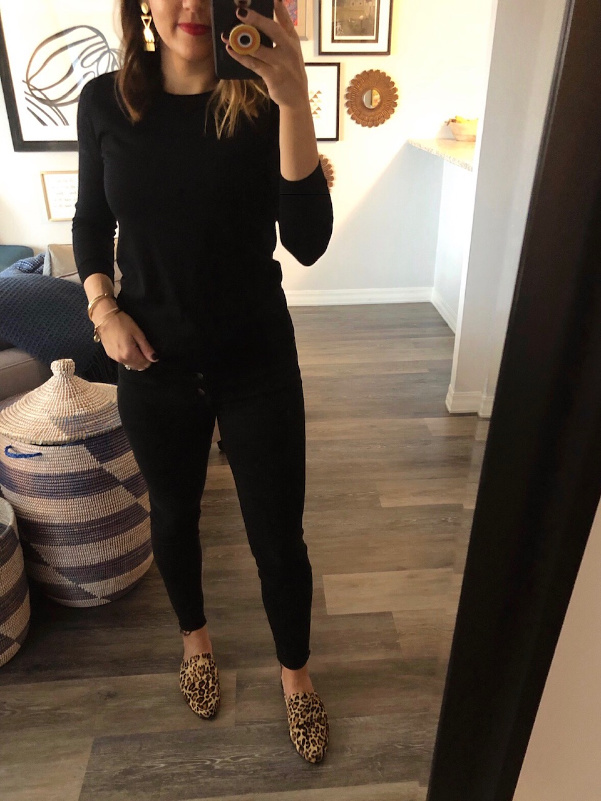 Easy & Chic All Black Holiday Outfit, Style of Sam